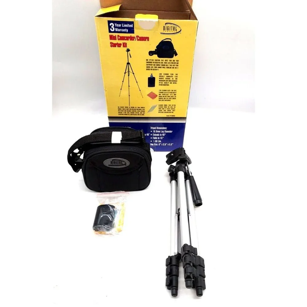 Digital Concepts Camcorder Tripod, Case and Cleaning Kit